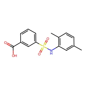 3-[(2,5-Dimethylanilino)sulfonyl]benzoic acid structure