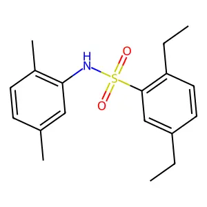 N-(2,5-dimethylphenyl)-2,5-diethylbenzenesulfonamide structure