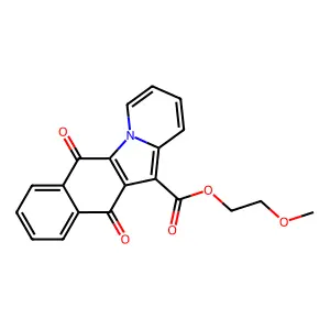 2-Methoxyethyl 6,11-dioxonaphtho[2,3-b]indolizine-12-carboxylate structure
