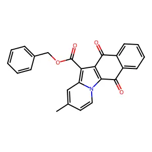 Benzyl 2-methyl-6,11-dioxonaphtho[2,3-b]indolizine-12-carboxylate structure