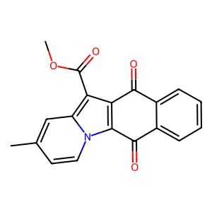 Methyl 2-methyl-6,11-dioxonaphtho[2,3-b]indolizine-12-carboxylate structure