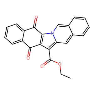 Ethyl 5,14-dioxo-5,14-dihydrobenzo[5,6]indolo[1,2-b]isoquinoline-13-carboxylate structure