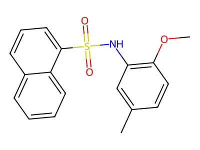 N-(2-methoxy-5-methylphenyl)-1-naphthalenesulfonamide structure