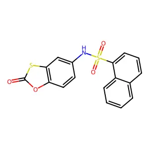 N-(2-oxo-2H-1,3-benzoxathiol-5-yl)naphthalene-1-sulfonamide structure