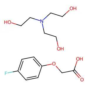(4-Fluorophenoxy)acetic acid-2,2',2''-nitrilotriethanol (1:1) structure