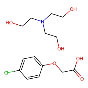 (4-Chlorophenoxy)acetic acid-2,2',2''-nitrilotriethanol (1:1) structure