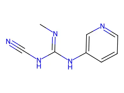 Guanidine, 2-cyano-1-methyl-3-(3-pyridyl)- structure