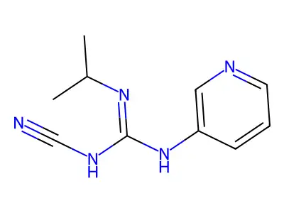 N''-Cyano-N-propan-2-yl-N'-pyridin-3-ylguanidine structure