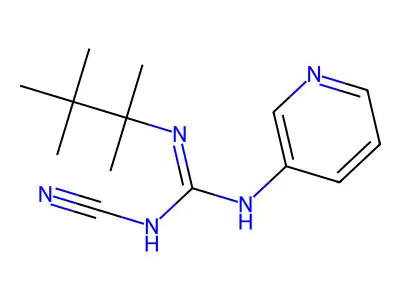 Guanidine, N-cyano-N'-3-pyridinyl-N''-(1,1,2,2-tetramethylpropyl)- structure
