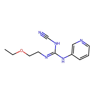 Guanidine, 2-cyano-1-(2-ethoxyethyl)-3-(3-pyridyl)- structure