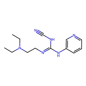 Guanidine, 2-cyano-1-(2-diethylaminoethyl)-3-(3-pyridyl)- structure