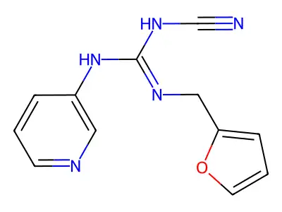 Guanidine, 2-cyano-1-furanyl-3-(3-pyridyl)- structure