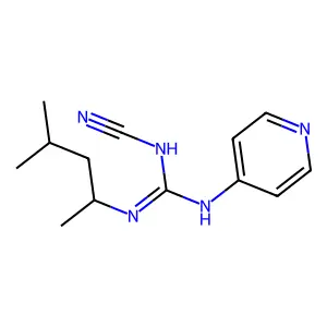 Guanidine, 2-cyano-1-(1,3-dimethylbutyl)-3-(4-pyridyl)- structure
