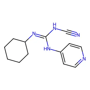 Guanidine, 2-cyano-1-cyclohexyl-3-(4-pyridyl)- structure