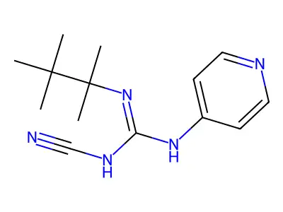 N''-Cyano-N-pyridin-4(1H)-ylidene-N'-(2,3,3-trimethylbutan-2-yl)guanidine structure