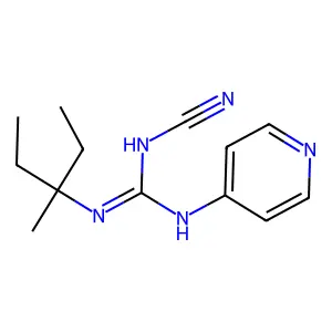 Guanidine, 2-cyano-1-(2-ethyl-2-butyl)-3-(4-pyridyl)- structure