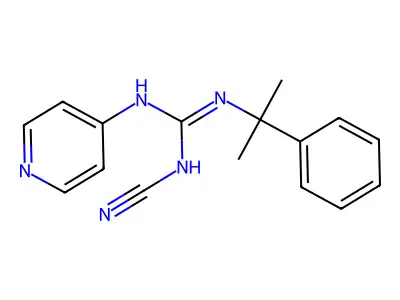 Guanidine, 2-cyano-1-(alpha,alpha-dimethylbenzyl)-3-(4-pyridyl)- structure