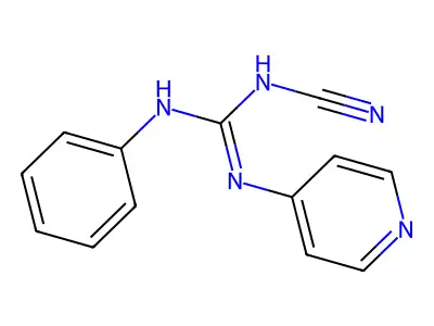 Guanidine, 2-cyano-1-phenyl-3-(4-pyridyl)- structure