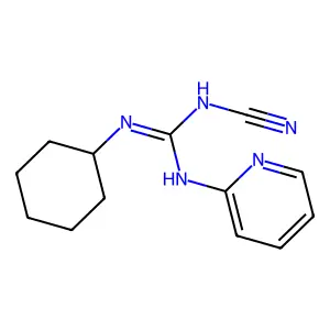 Guanidine, 2-cyano-1-cyclohexyl-3-(2-pyridyl)- structure
