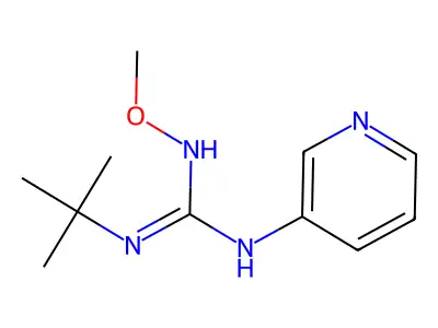 Guanidine, 1-tert-butyl-2-methoxy-3-(3-pyridyl)- structure