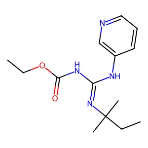 Carbamic acid, N-((tert-pentylamino)(3-pyridylamino)methylene)-, ethyl ester structure
