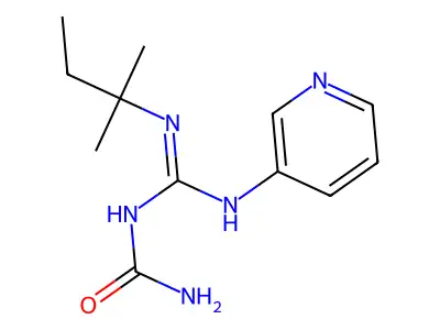 Urea, (((1,1-dimethylpropyl)amino)(3-pyridinylamino)methylene)- structure