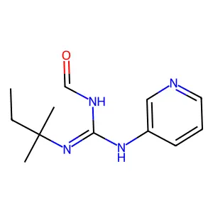 Formamide, N-((tert-pentylamino)(3-pyridylamino)methylene)- structure