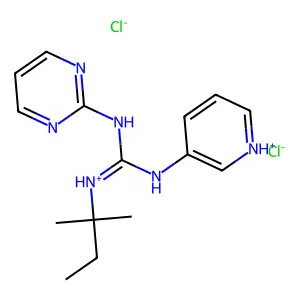 Guanidine, 1-tert-pentyl-3-(3-pyridyl)-2-pyrimidyl-, dihydrochloride structure