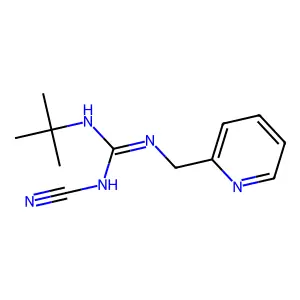 Guanidine, 1-tert-butyl-2-cyano-3-(2-pyridylmethyl)- structure