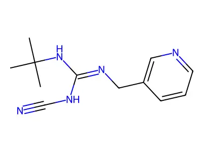 Guanidine, 1-tert-butyl-2-cyano-3-(3-pyridylmethyl)- structure