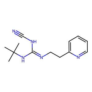 Guanidine, 1-tert-butyl-2-cyano-3-(2-pyridylethyl)- structure