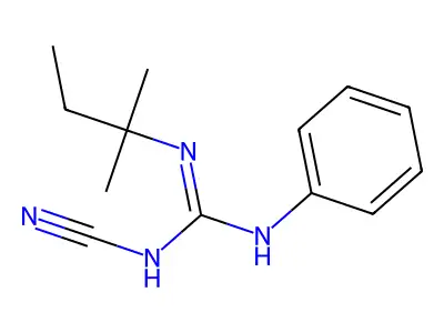 Guanidine, N-cyano-N'-(1,1-dimethylpropyl)-N''-phenyl- structure