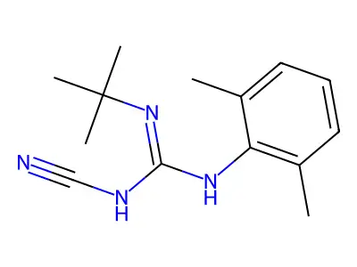 N-tert-Butyl-N''-cyano-N'-(2,6-dimethylphenyl)guanidine structure