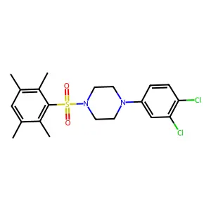 1-(3,4-Dichlorophenyl)-4-((2,3,5,6-tetramethylphenyl)sulfonyl)piperazine structure