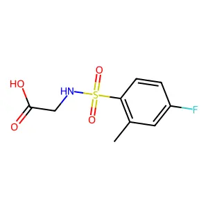 N-[(4-Fluoro-2-methylphenyl)sulfonyl]glycine structure