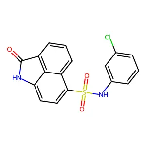 N-(3-chlorophenyl)-2-oxo-1,2-dihydrobenzo[cd]indole-6-sulfonamide structure