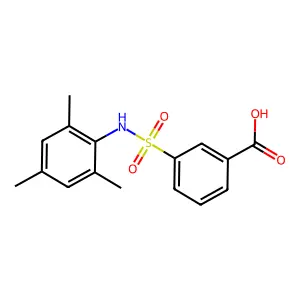 3-[(Mesitylamino)sulfonyl]benzoic acid structure