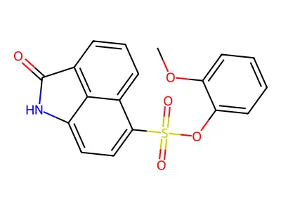 2-Methoxyphenyl 2-oxo-1,2-dihydrobenzo[cd]indole-6-sulfonate structure