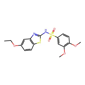 N-(5-ethoxy-1,3-benzothiazol-2-yl)-3,4-dimethoxybenzenesulfonamide structure