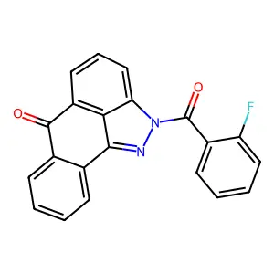2-(2-fluorobenzoyl)dibenzo[cd,g]indazol-6(2H)-one structure