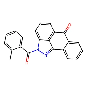 2-(2-methylbenzoyl)dibenzo[cd,g]indazol-6(2H)-one structure