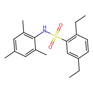 2,5-diethyl-N-mesitylbenzenesulfonamide structure