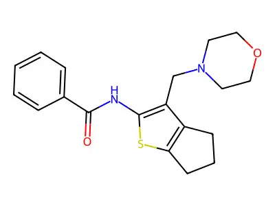 N-{3-[(morpholin-4-yl)methyl]-4H,5H,6H-cyclopenta[b]thiophen-2-yl}benzamide structure