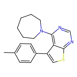 4-(Azepan-1-yl)-5-(p-tolyl)thieno[2,3-d]pyrimidine structure