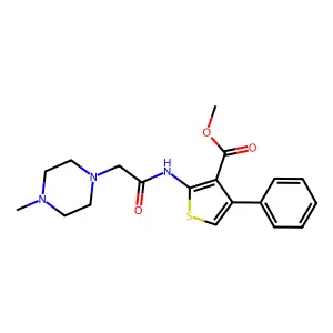 Methyl 2-[2-(4-methylpiperazin-1-YL)acetamido]-4-phenylthiophene-3-carboxylate structure