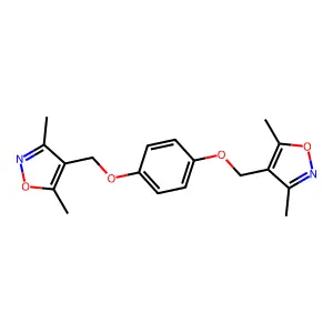 1,4-Bis((3,5-dimethylisoxazol-4-yl)methoxy)benzene structure