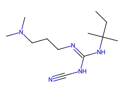 Guanidine, 2-cyano-1-(3-(dimethylamino)propyl)-3-tert-pentyl- structure
