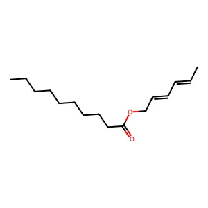 Hexa-2,4-dienyl decanoate structure