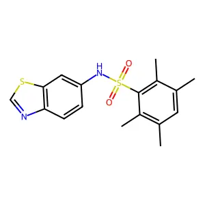 N-(benzo[d]thiazol-6-yl)-2,3,5,6-tetramethylbenzenesulfonamide structure