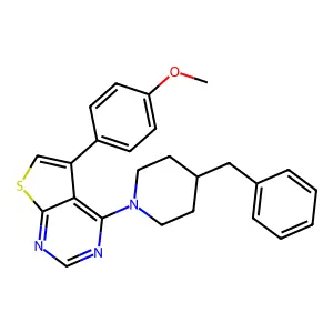 4-(4-Benzylpiperidin-1-yl)-5-(4-methoxyphenyl)thieno[2,3-d]pyrimidine structure